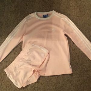 Baby Pink Adidas Topshop Outfit